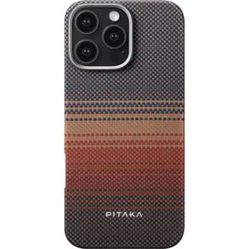 Чехол-крышка Pitaka для iPhone 16 Pro (KI1601SU), кевлар, коричневый