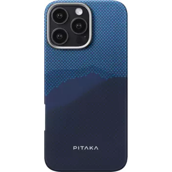 Чехол-крышка Pitaka для iPhone 16 Pro (KI1601POTH), кевлар, синий