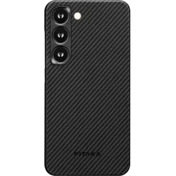 Чехол-крышка Pitaka для Samsung S23, кевлар, черно-серый