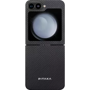 Чехол-крышка Pitaka для Samsung Z Flip6 (FBFLIP6), кевлар, черно-серый