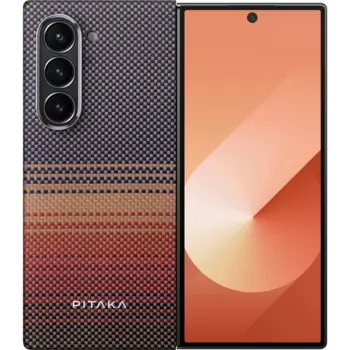 Чехол-крышка Pitaka для Samsung Z Fold 6 (FSFold6), кевлар, коричневый