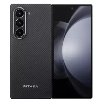 Чехол-крышка Pitaka для Samsung Z Fold 6 (FBFold6), кевлар, черный\серый