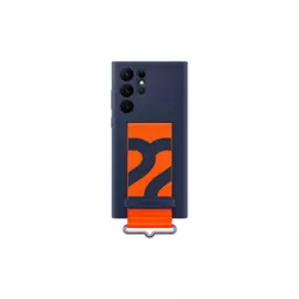 Чехол-крышка Samsung EF-GS908TNEGRU для Galaxy S22 Ultra с ремешком, поликарбонат / полиуретан, темно-синий
