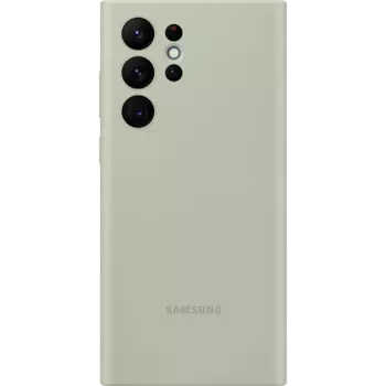 Чехол-крышка Samsung EF-PS908TMEGRU для Galaxy S22 Ultra, силикон, оливковый