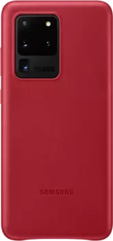 Чехол-крышка Samsung EF-VG988LREG для Galaxy S20 Ultra, кожа, красный
