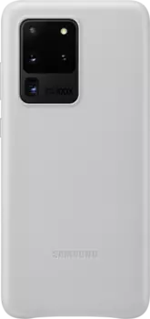 Чехол-крышка Samsung EF-VG988LSEGRU для Galaxy S20 Ultra, кожа, серый
