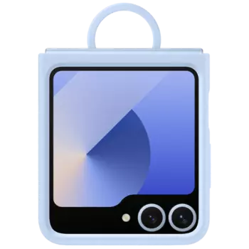 Чехол-крышка Samsung PF741TLEGRU для Z Flip 6, силикон, голубой