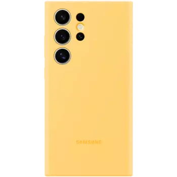 Чехол-крышка Samsung Silicone Case для Galaxy S24 Ultra, силикон, желтый (EF-PS928TYEGRU)