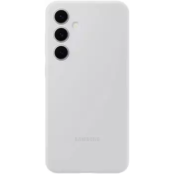 Чехол-крышка Samsung Silicone Case для Galaxy S24FE, силикон/поликарбонат, серый (EF-PS721CJEGRU)