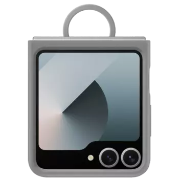 Чехол-крышка Samsung VF741PJEGRU для Z Flip 6, экокожа, серый