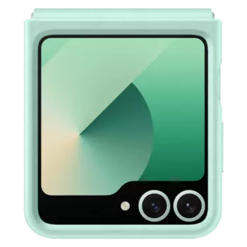 Чехол-крышка Samsung VF741PMEGRU для Z Flip 6, экокожа, мятный