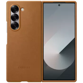 Чехол-крышка Samsung VF956PAEGRU для Samsung Z Fold 6, экокожа, коричневый
