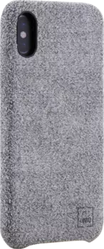 Чехол-крышка Uniq Feltro для Apple iPhone X, пластик/микрофибра, серый