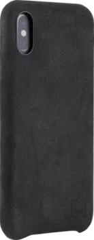Чехол-крышка Uniq Feltro для Apple iPhone X, пластик/микрофибра, черный