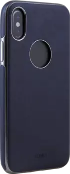 Чехол-крышка Uniq Glacer Luxe Heritage для Apple iPhone X, кожзам, синий