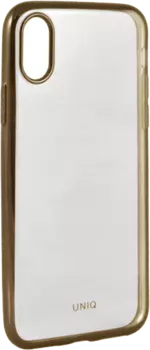 Чехол-крышка Uniq Glacier Glitz для iPhone XS Max, полиуретан, золотистый
