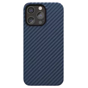 Чехол-крышка VLP Kevlar Case with MagSafe для iPhone 15 Pro (1058008), кевлар, темно-синий
