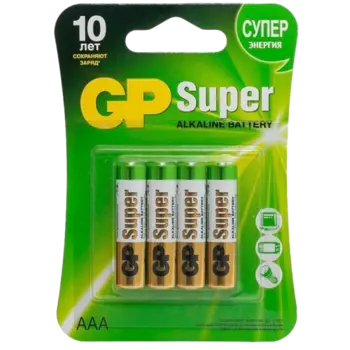 Элемент питания GP Super 24A-2CRS ААА 4шт.