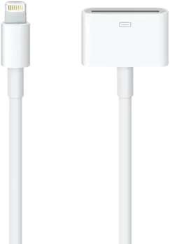 Кабель Apple 30 pin - Lightning, белый (MD824)