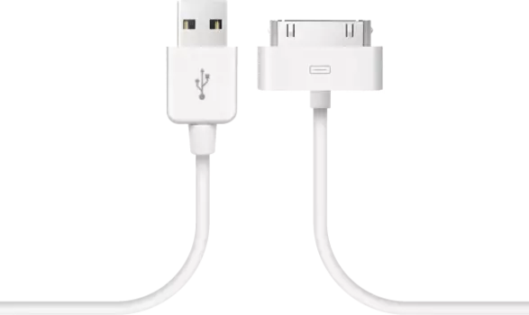 Кабель Bron BRN-A30-1-RND-WT 30pin Apple, белый
