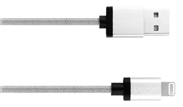 Кабель Canyon Lightning MFI CNS-MFIC3PW, жемчужно-белый