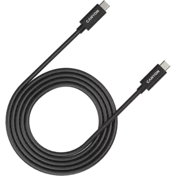 Кабель Canyon USB-C/C, 240W, 5A, 2м, черный (CNS-USBC42B)