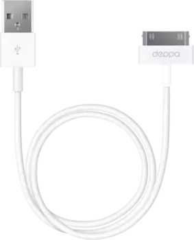 Кабель Deppa 30pin, 1,2 м, белый