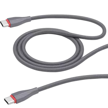 Кабель Deppa Ceramic Type-C/Type-C, серый
