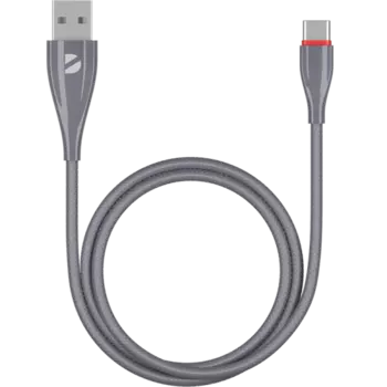 Кабель Deppa USB Type-A - USB Type-C, серый (1 метр)