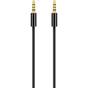 Кабель Gerffins аудио 3,5 мм, 1 метр, черный