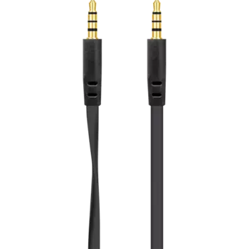 Кабель Gerffins аудио 3,5 мм, 1 метр, плетеный, черный