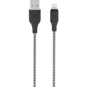 Кабель Gerffins USB-A - Lightning, 1м., черно-белый