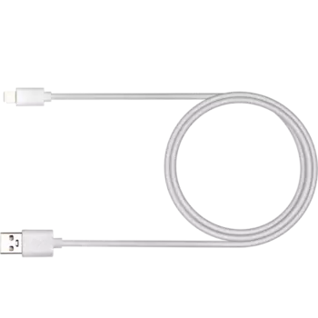 Кабель Gerffins USB-A - Lightning, 2,4A, 1м., белый