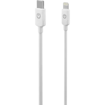 Кабель Gerffins USB-C - Lightning, 1м., белый