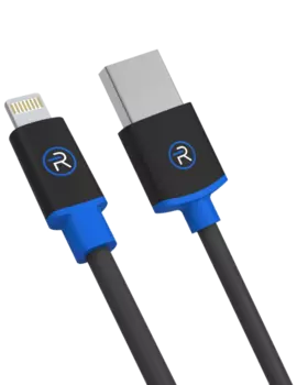 Кабель Revocharge USB - Lightning 2 м, черный