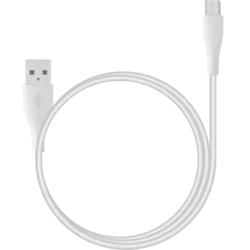 Кабель Stellarway USB A/Micro USB, 2,4А, 1м, нейлоновый, белый