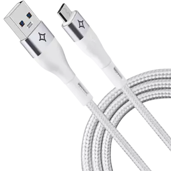 Кабель Stellarway USB A/Micro USB, 2,4А, 1м, пвх, белый