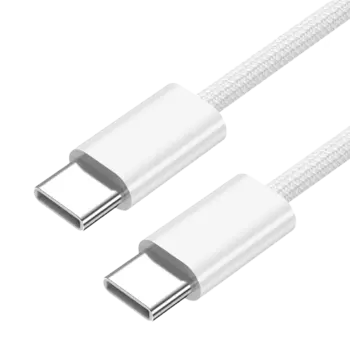 Кабель Stellarway USB-C/USB-C 3А 1м нейлоновый, белый