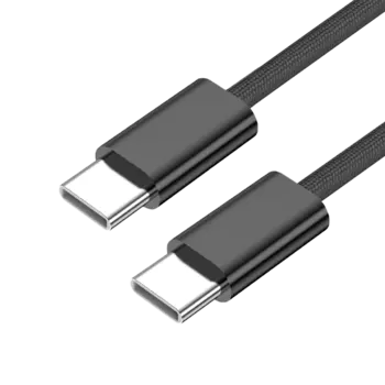 Кабель Stellarway USB-C/USB-C 3А 2м нейлоновый, черный