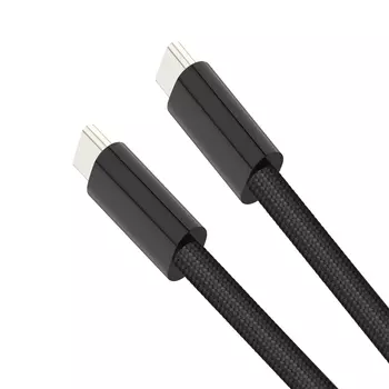 Кабель Stellarway USB-C/USB-C 5А 2м нейлоновый, черный