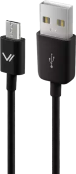 Кабель Vertex USB-microUSB плоский, черный