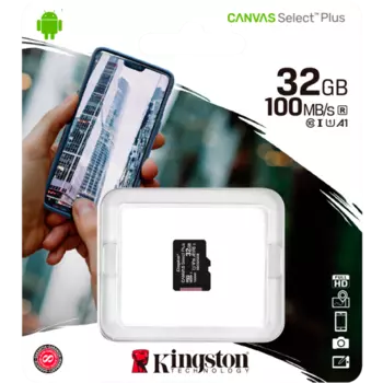 Карта памяти Kingston MicroSD 32 ГБ class 10 (SDCS2/32GBSP)
