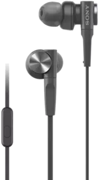 Наушники Sony MDR-XB55AP, черные (с кнопкой ответа)