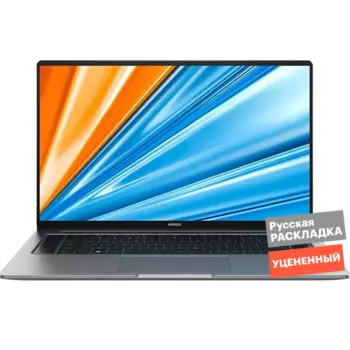 Ноутбук HONOR MagicBook X16, 2024, i5 16+512GB DOS 16" (5301AHHM), уцененный товар Серый