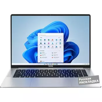 Ноутбук TECNO MegaBook S1, 2024, 15.6", i5, 512GB, WIN серый 15.6" (WIN11 13420H 15.6) Серый
