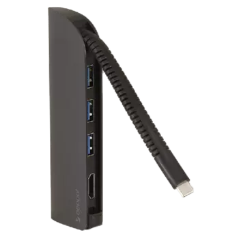 Переходник Deppa USB-C 5в1, графит