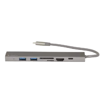 Переходник Deppa USB-C 7в1, белый