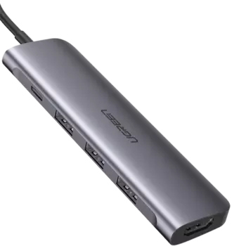 Переходник Ugreen USB-A-C/HDMI 5в1, серый