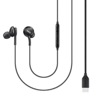 Проводная гарнитура Samsung EO-IC100BBEGRU USB Type-C, черная (с кнопкой ответа)