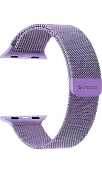 Ремешок Deppa Band Mesh для Apple Watch 42/44 mm, нержавеющая сталь, лавандовый